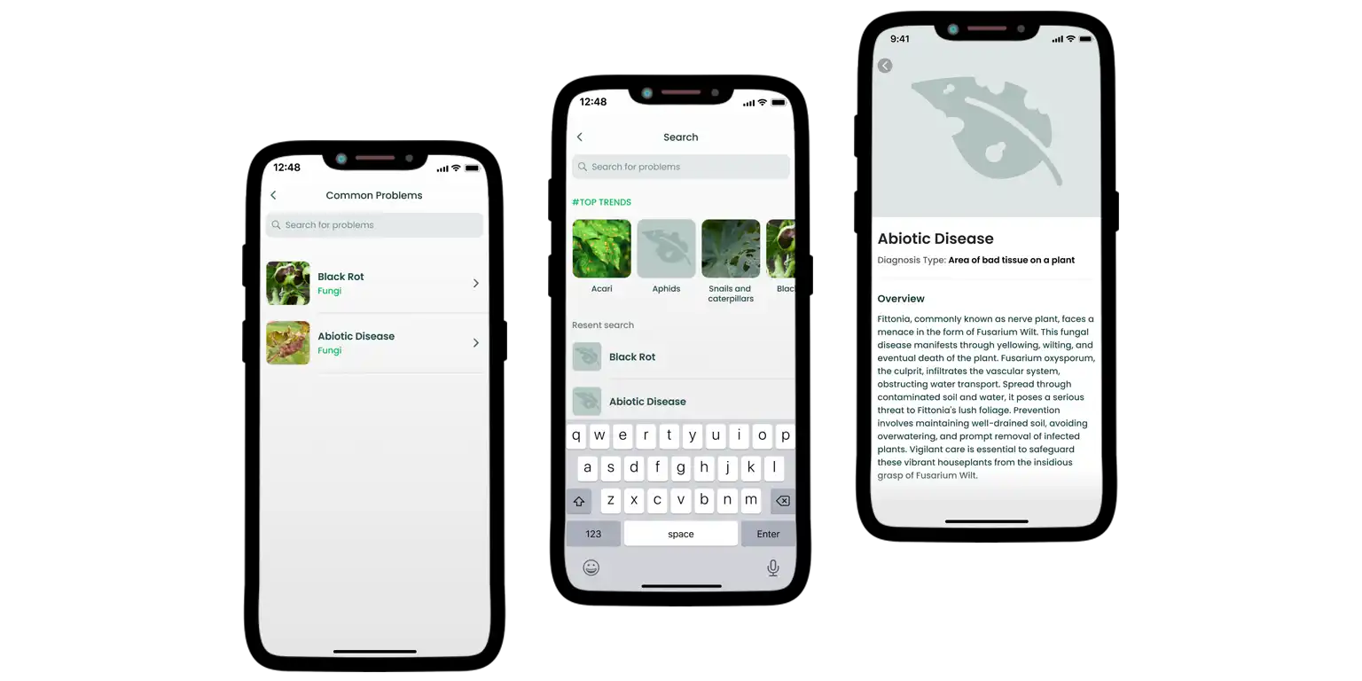 A screen from the Plant Finder app.